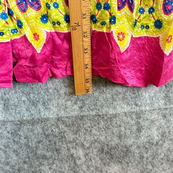 Go Silk Floral Paisley Tunic Top Button Shirt Colorful Hippie Boho 3/4 Sleeve M - Picture 10 of 11